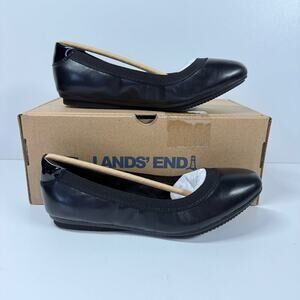 NIB • Lands End Women's Comfort Elastic Leather Ballet
Size: 6W